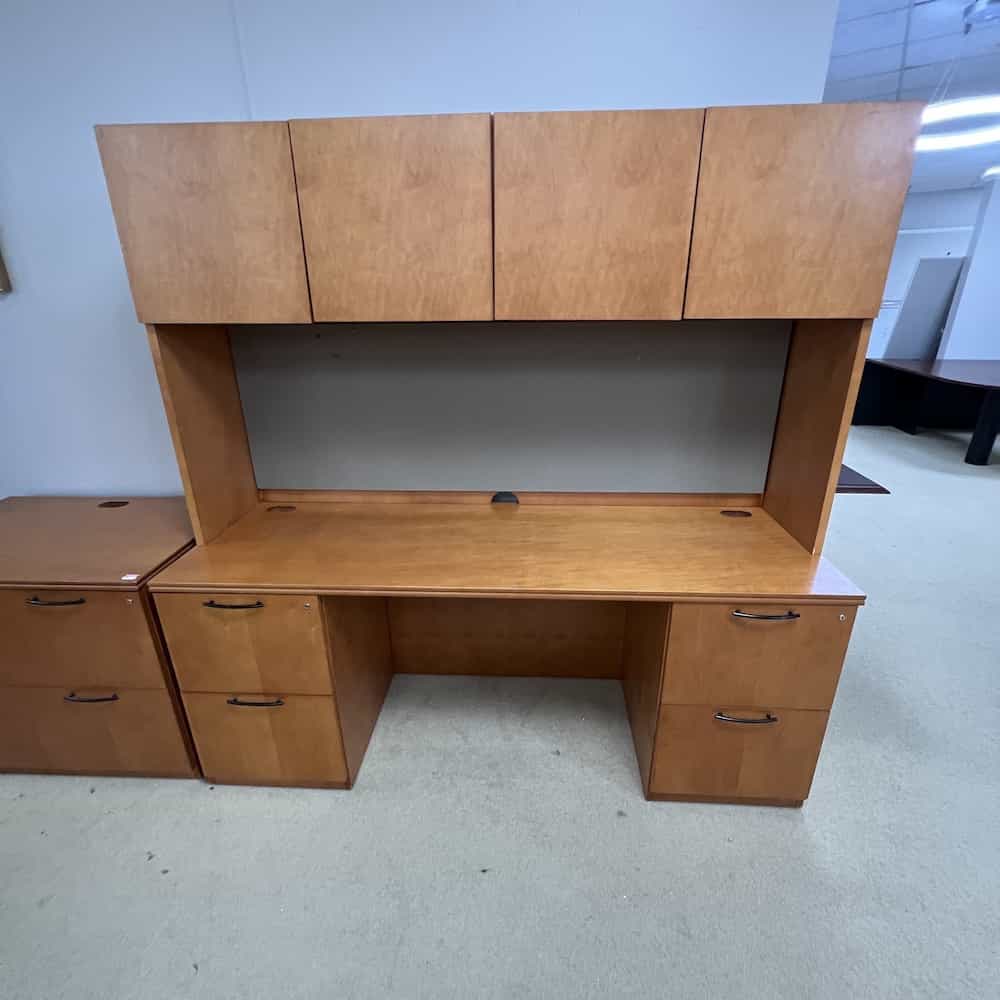 honey desk with hutch
