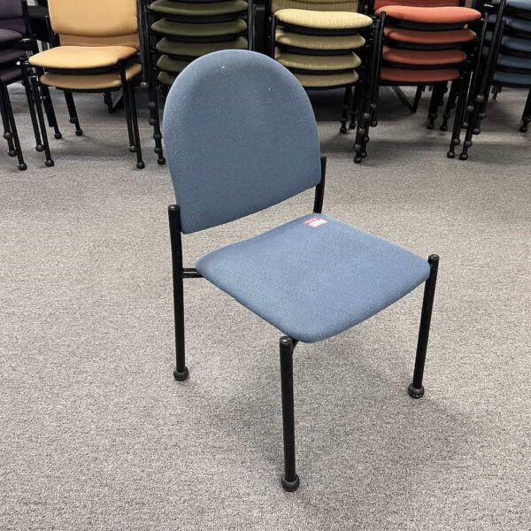 blue stacking chair