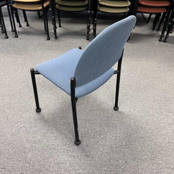 blue stacking chair