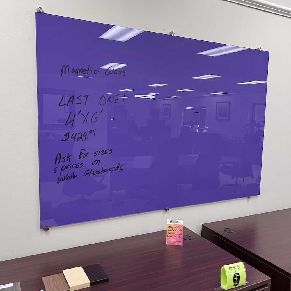 purple glass magnetic board