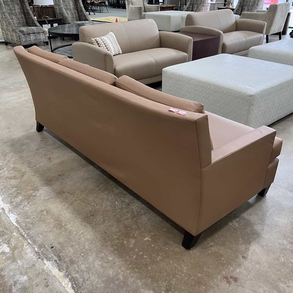 brown camel leather couch