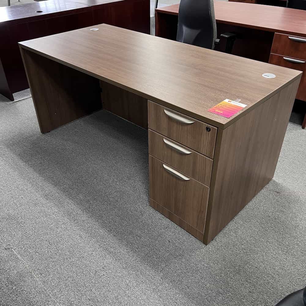 walnut desk with box/box/file