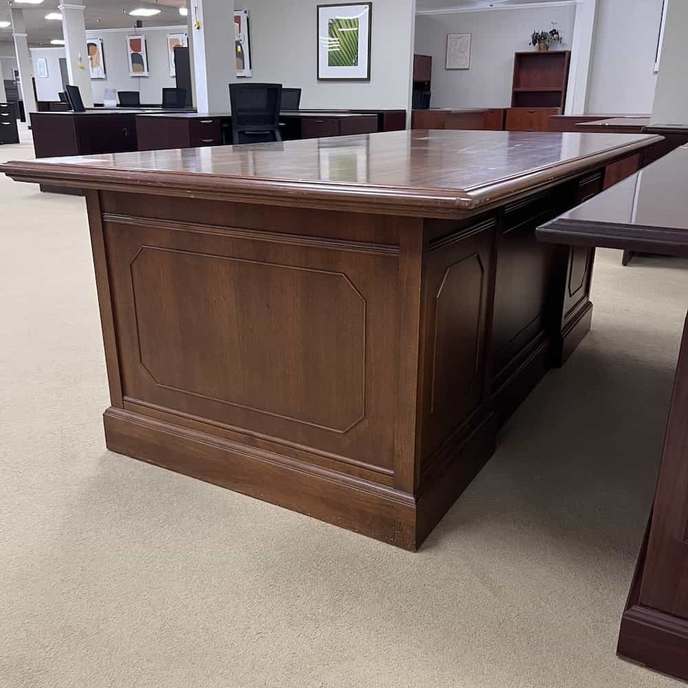 walnut executive xl desk vintage