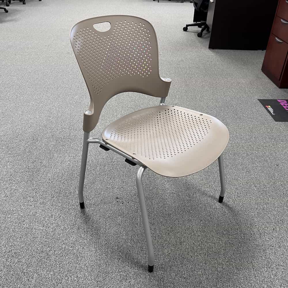 taupe caper herman miller stacking chair