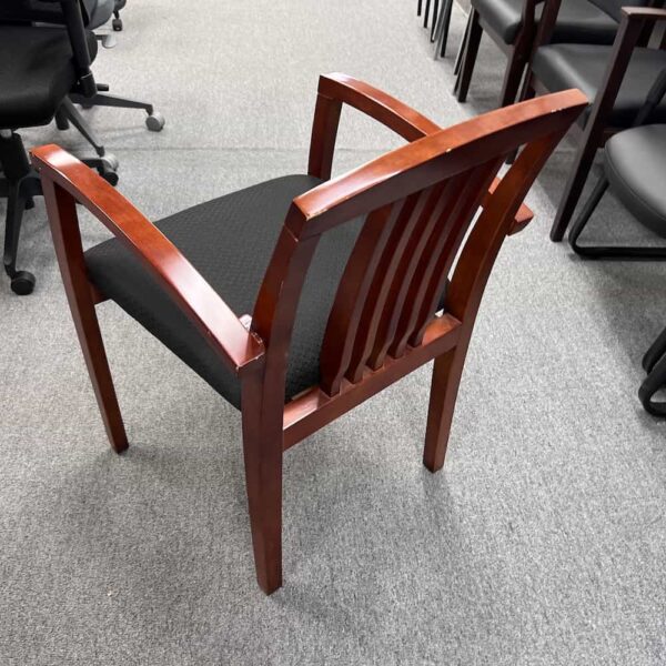 cherry and black guest chair