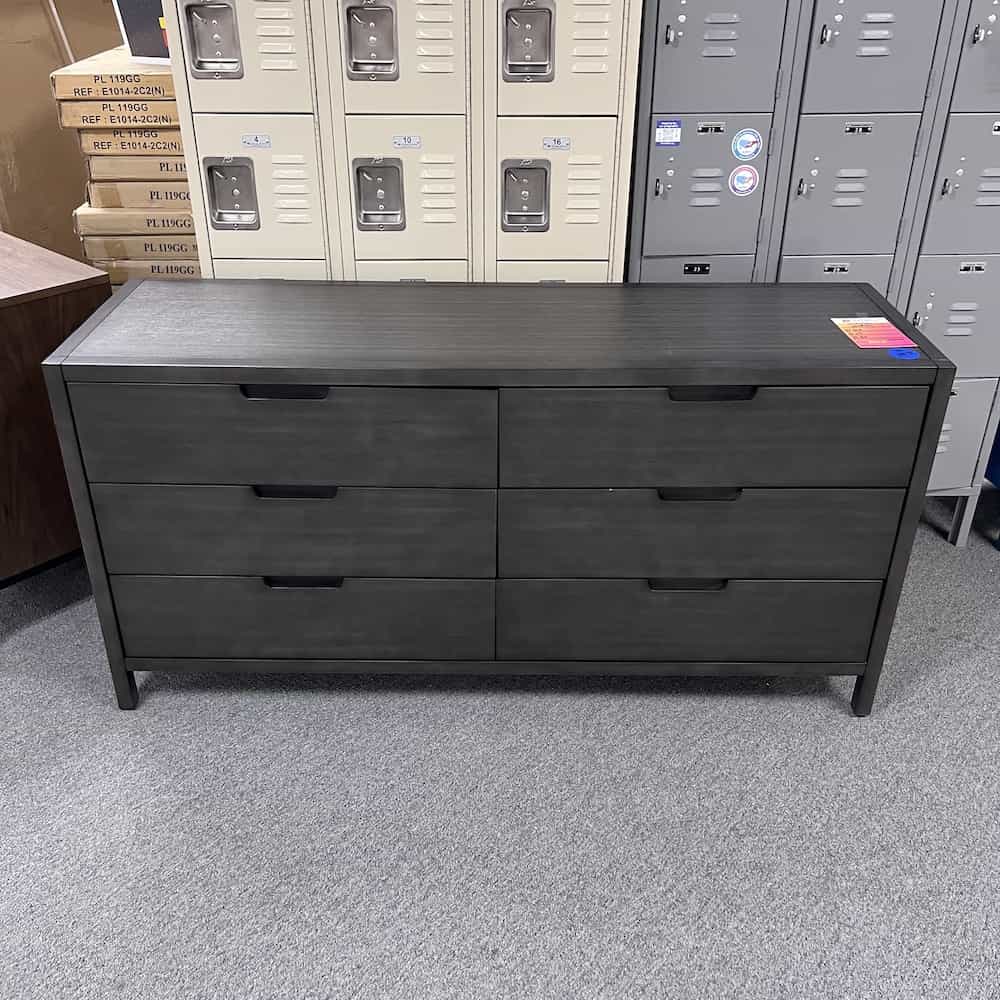dark grey 6 drawer dresser