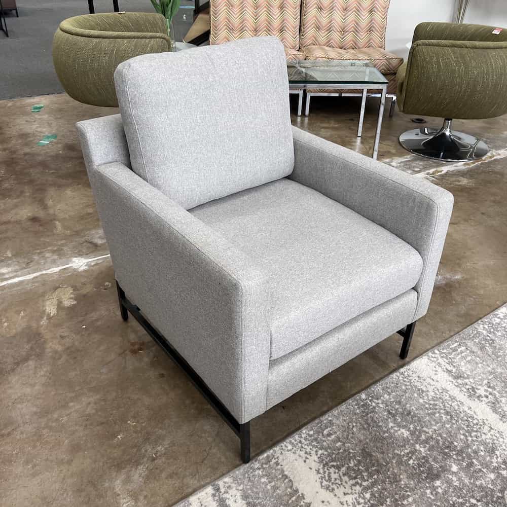 grey arm chair