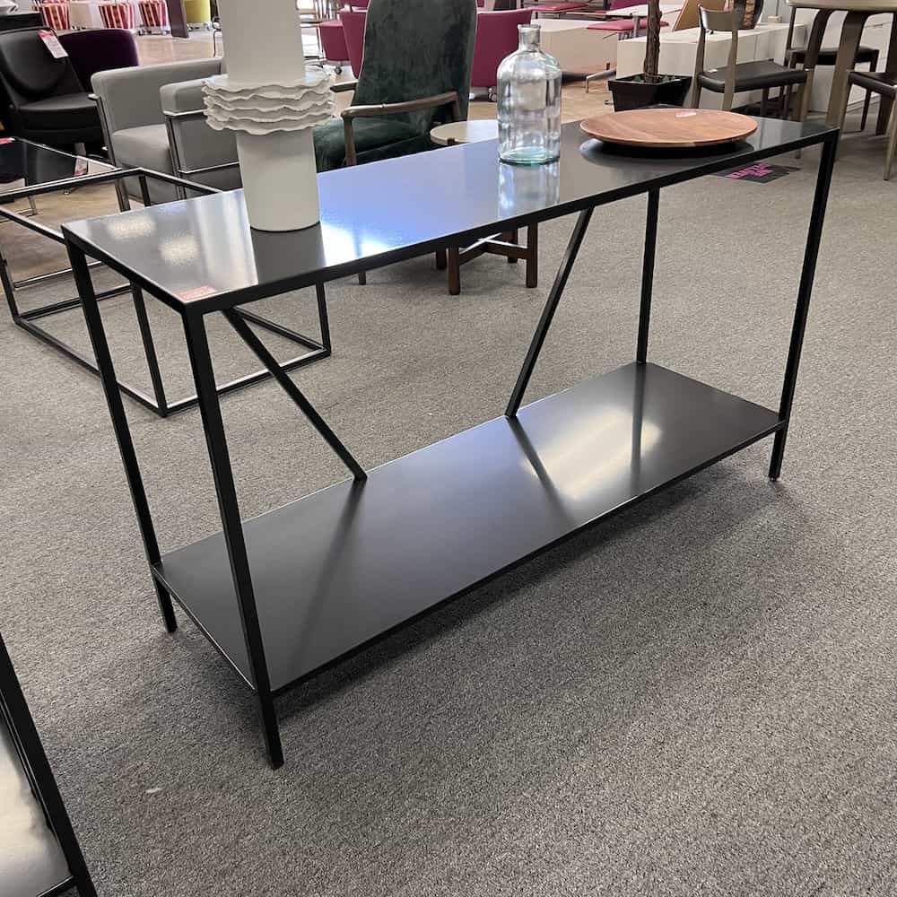 dark grey metal sideboard table