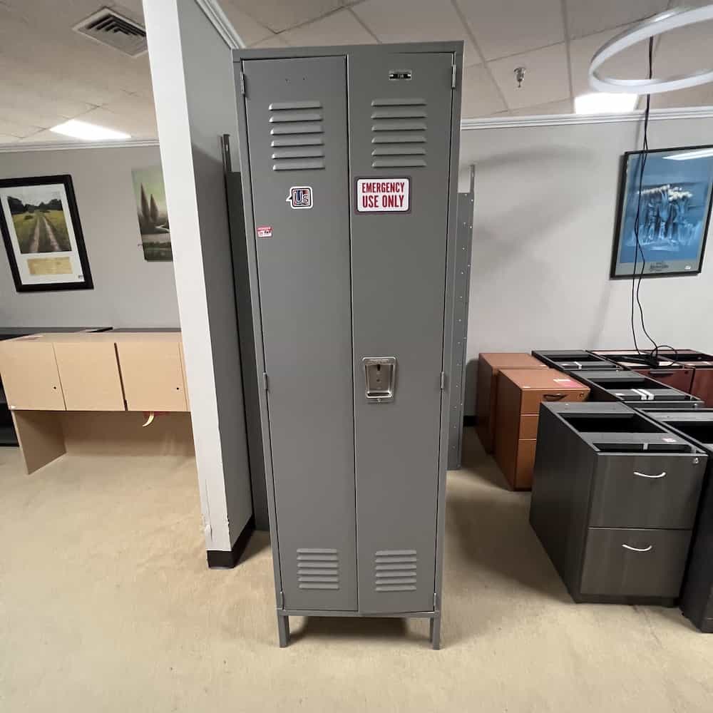 grey locker full 2 door metal
