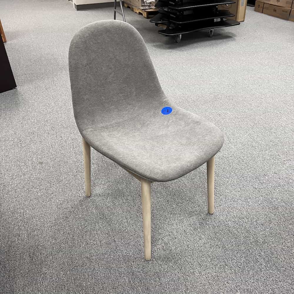 grey and tan bucket modern chairs