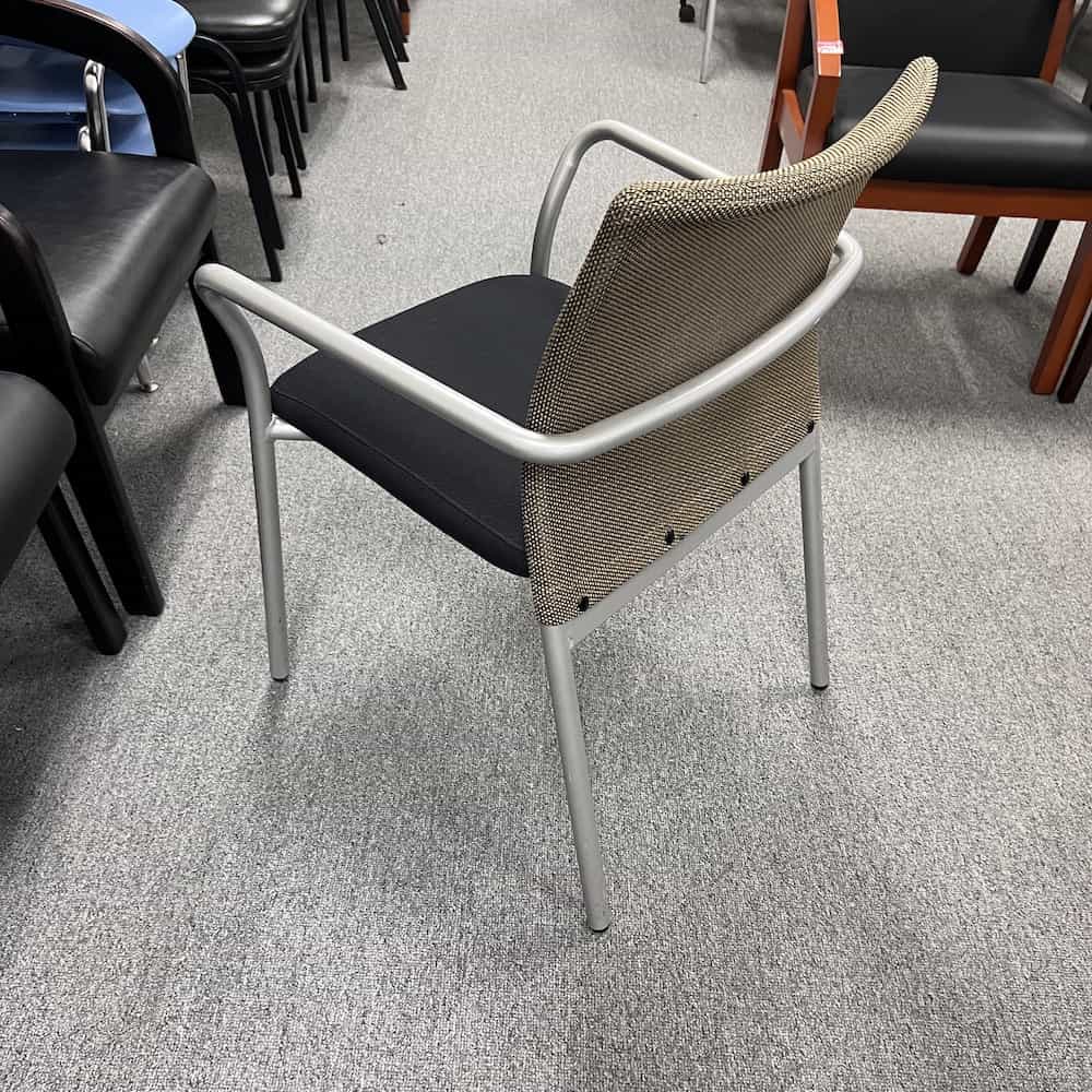 steelcase jersey gold mesh back stacking chair