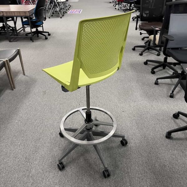 haworth very office stool, green and grey