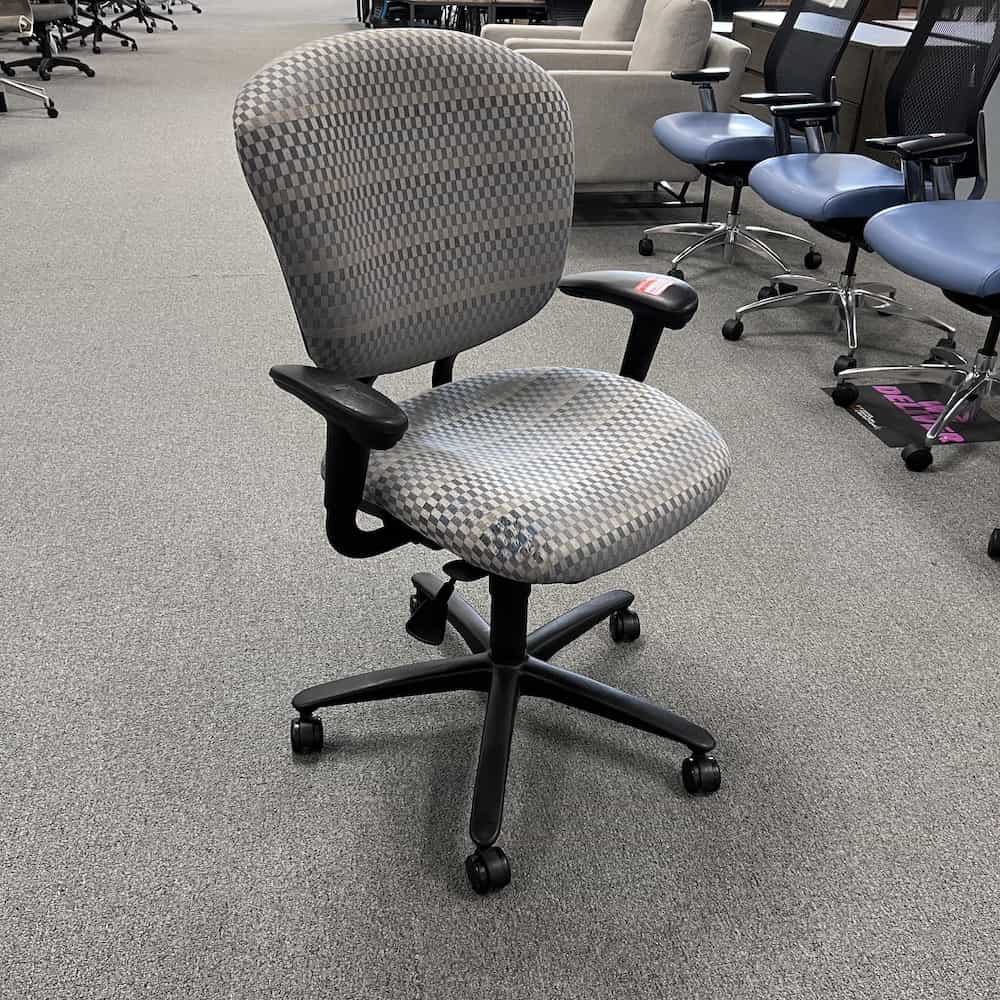 haworth improve task chair, black grey multi