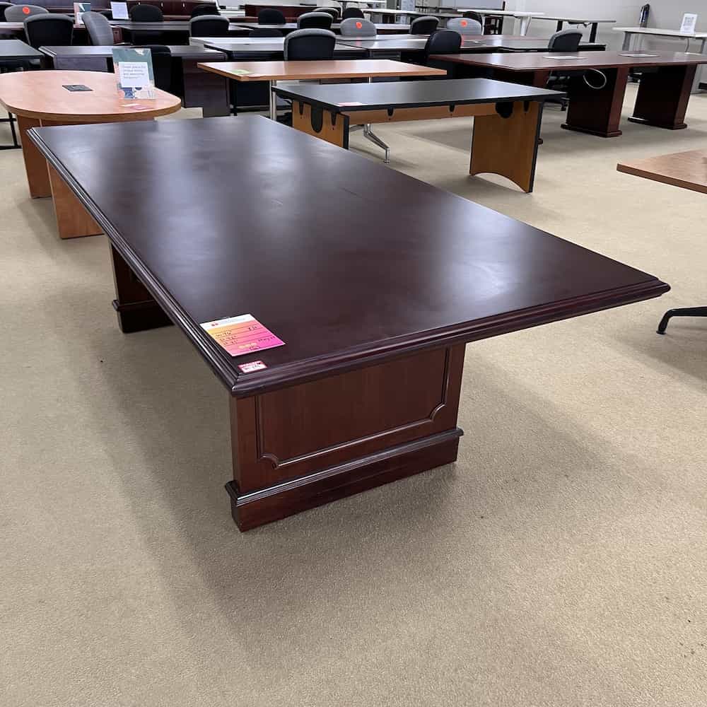 mahogany rectangle conference table transactional