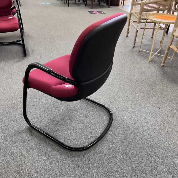 red and black office guest chair