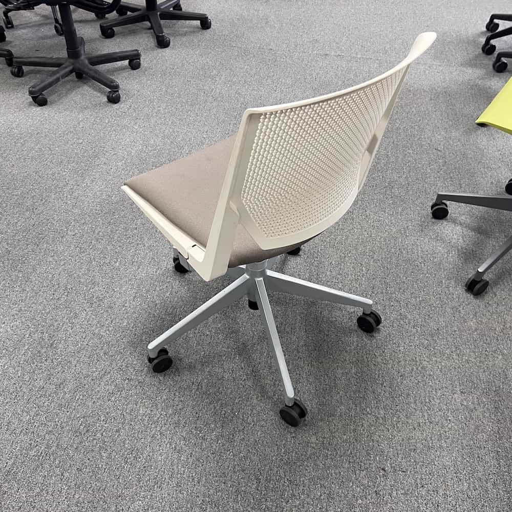 white taupe haworth very conference chair swivel