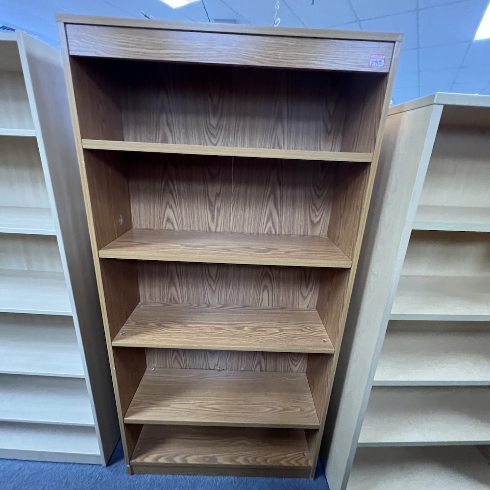 walnut laminate bookcase 72" tall