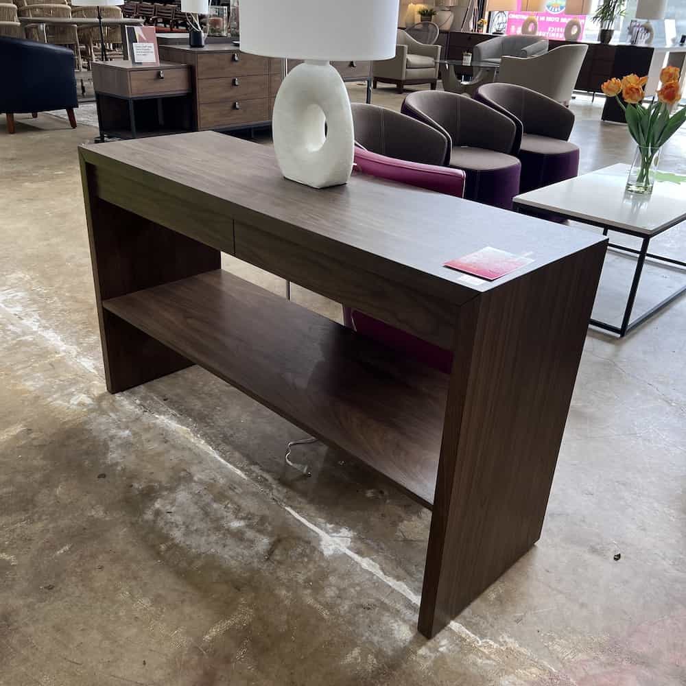 walnut credenza side console hallway table