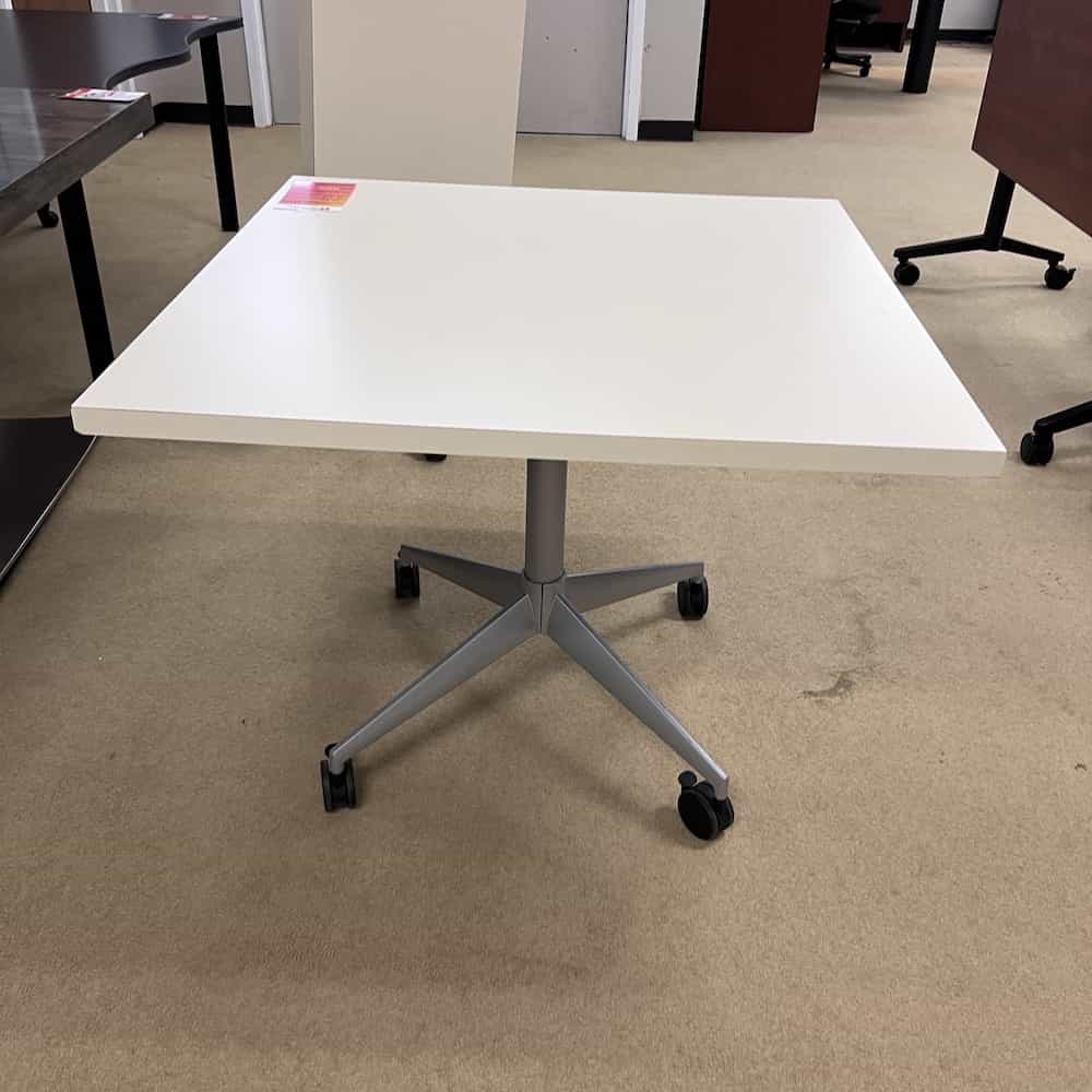 white square flip table
