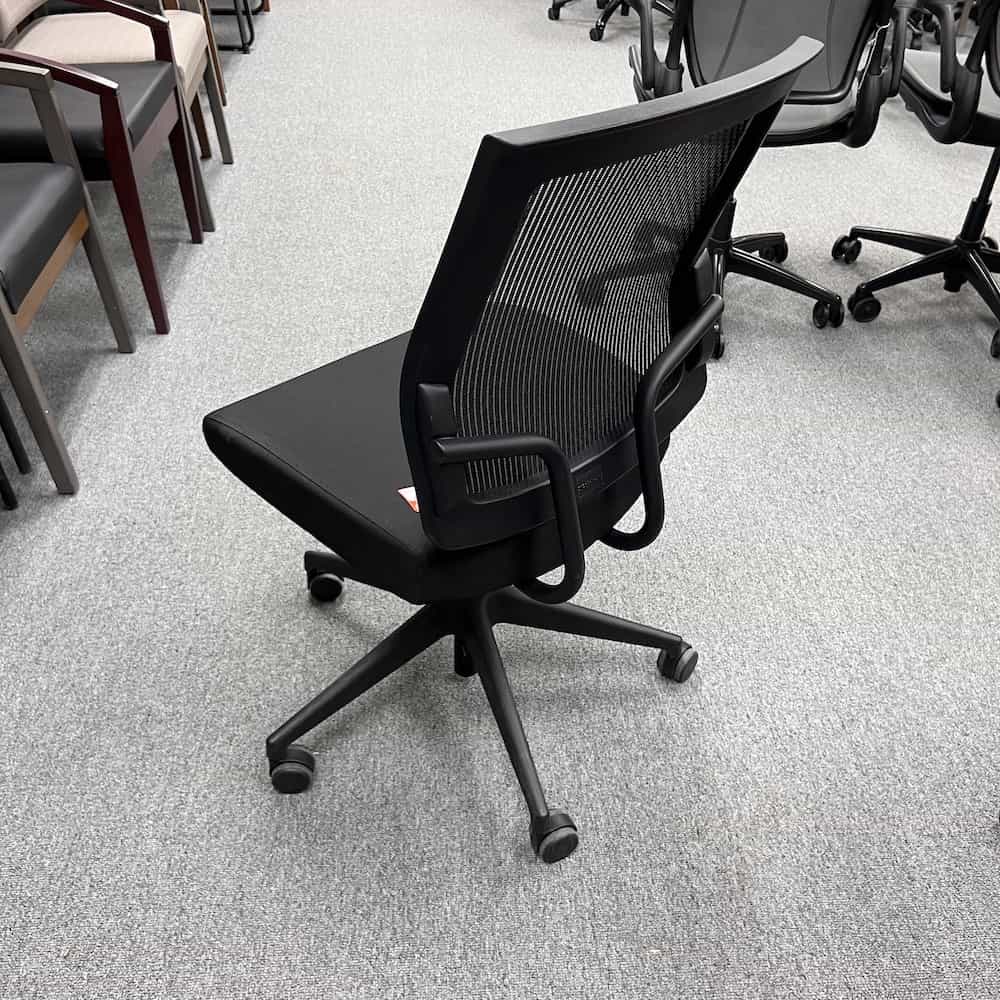 black focus sitonit office chair, no arms