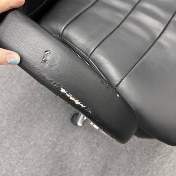 Damaged - Black and Silver Vinyl Big and Tall Executive Chair - Image 3