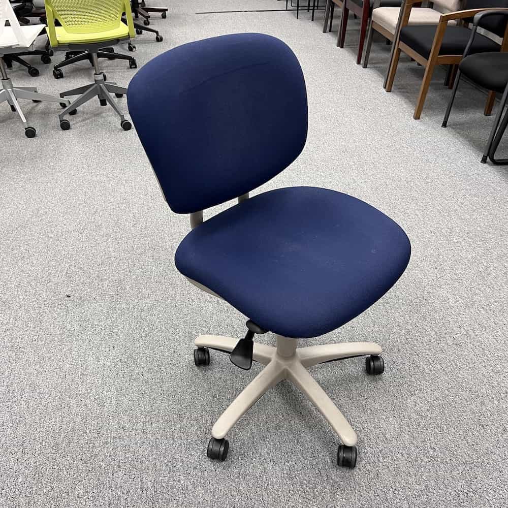 Haworth Improv HE Blue and Tan Task Chair Armless Office Furniture