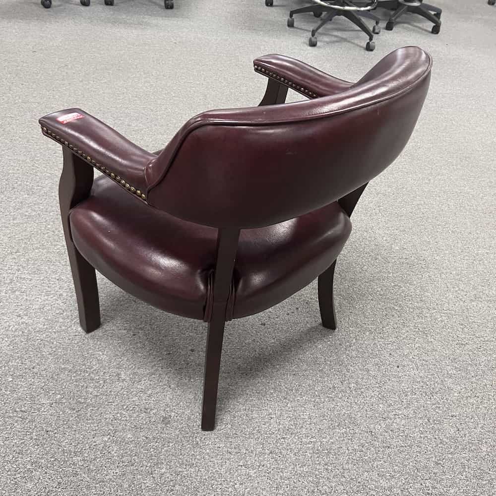 burgundy captain poker chair