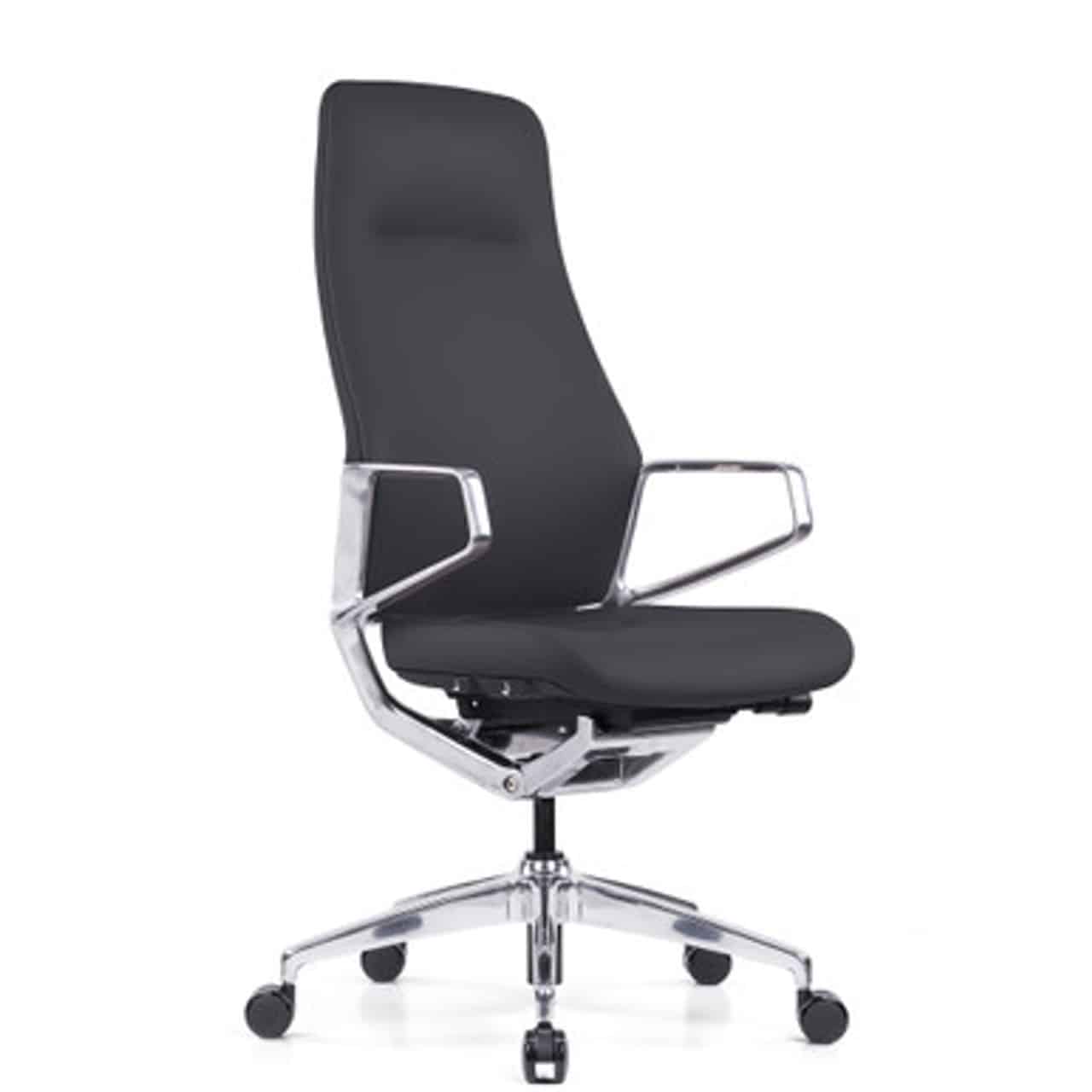 black veneto office chair high back modern