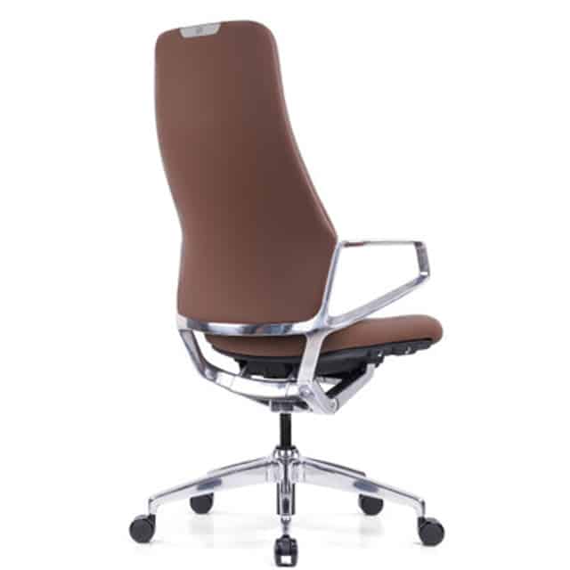 brown veneto office chair high back, back view