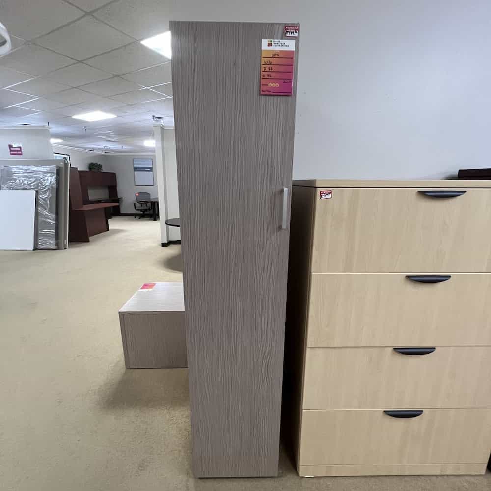 warm weathered wood 1 door wardrobe cabinet office