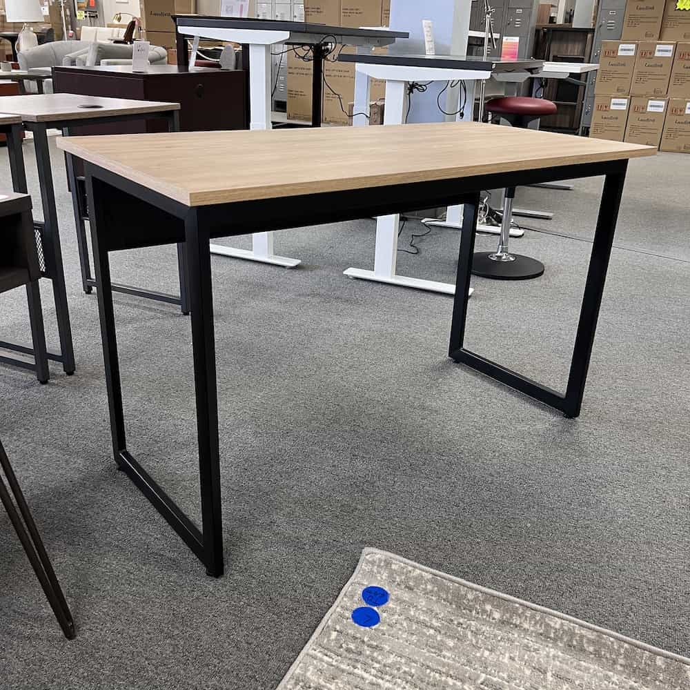 linea italia eucalyptus modern desk maple black, writing desk table