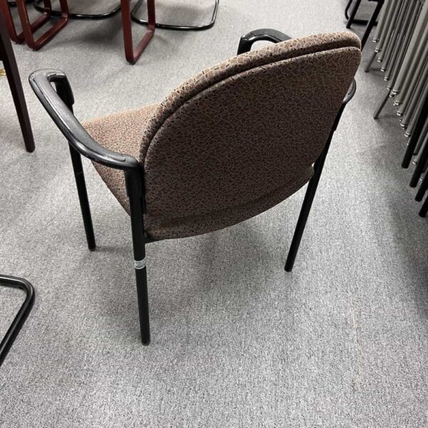 brown hon guest chair stacking, back view
