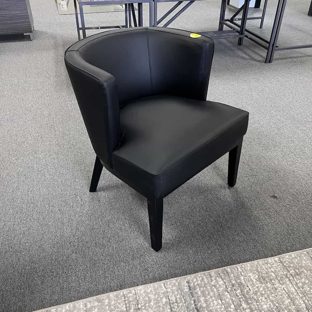 diner's club chair, black and vinyl