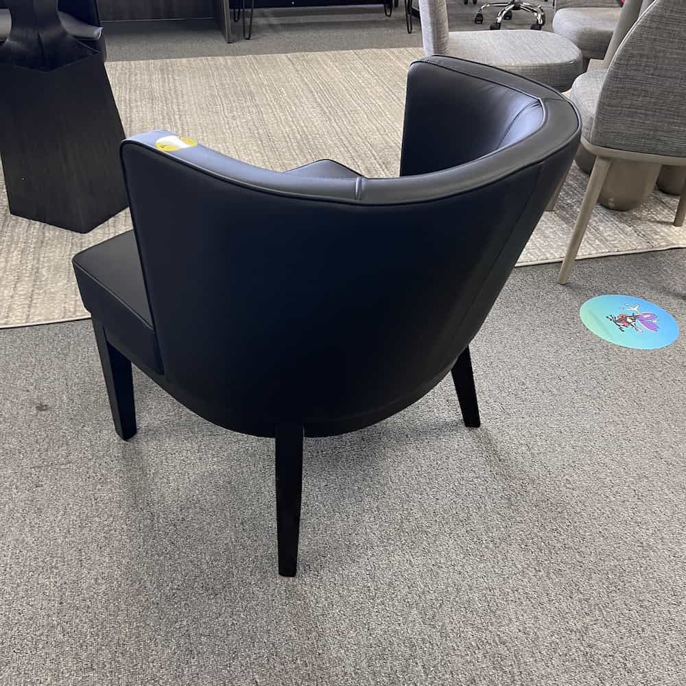 diner's club chair, black and vinyl cocktail