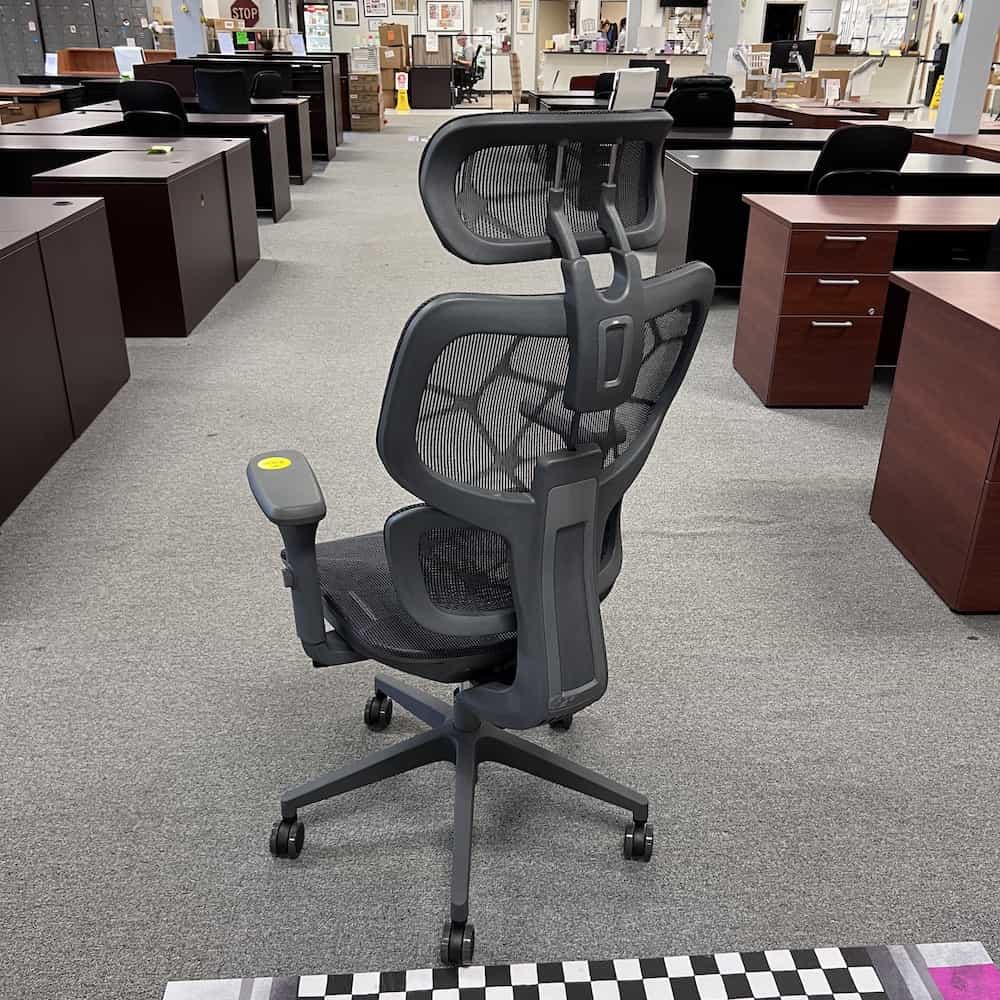 grey mesh back mesh seat office chair with headrest, back