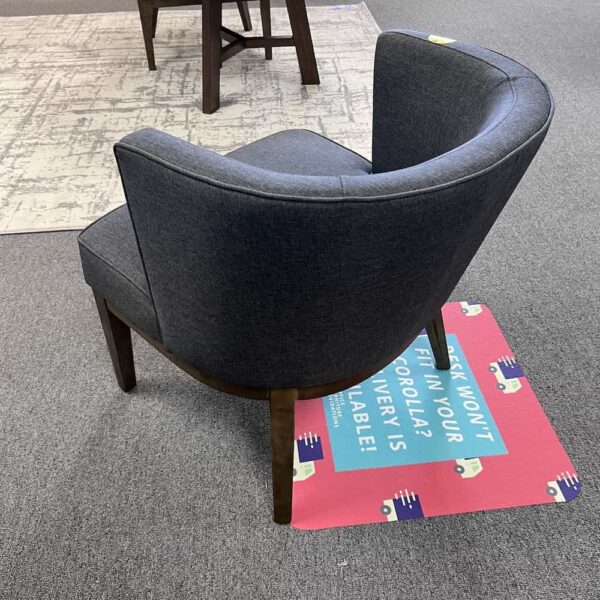 diner's club chair, grey and walnut