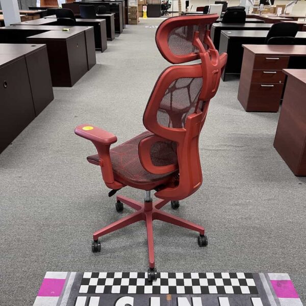 red mesh back mesh seat office chair with headrest, back