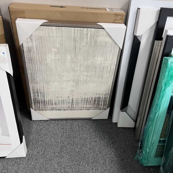 grey painting print on canvas