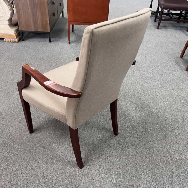 cherry arms, high back guest chair, keilhauer, back view