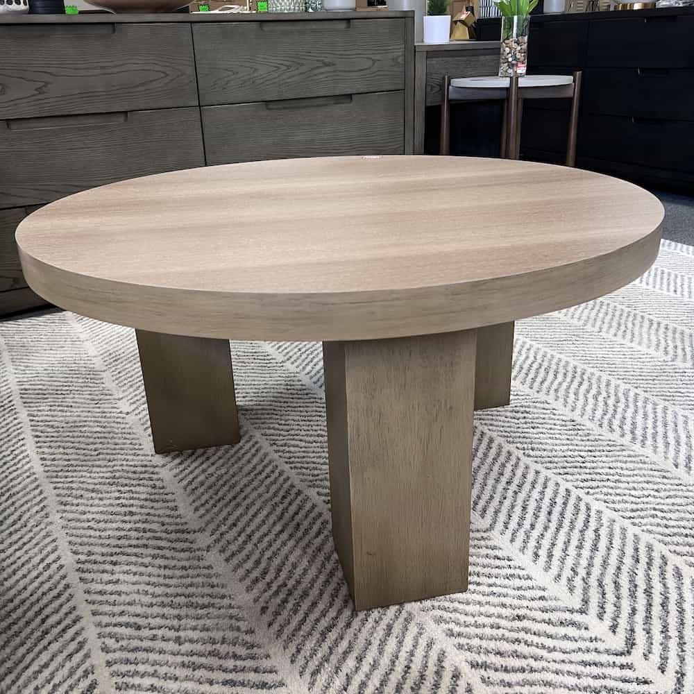 loft oak round coffee table