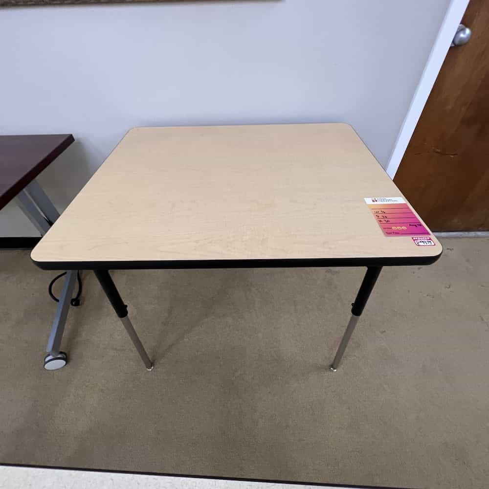 tan laminate top with black edging