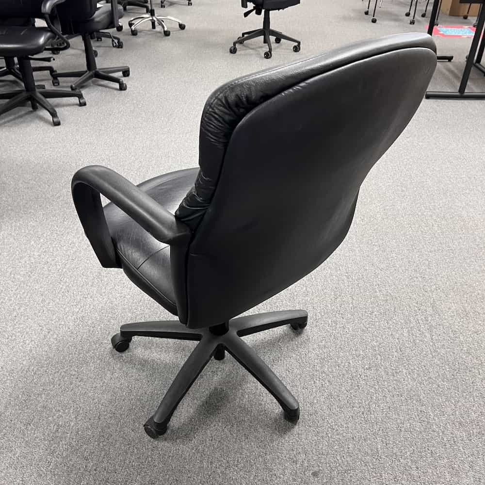 black hon conference chair leather