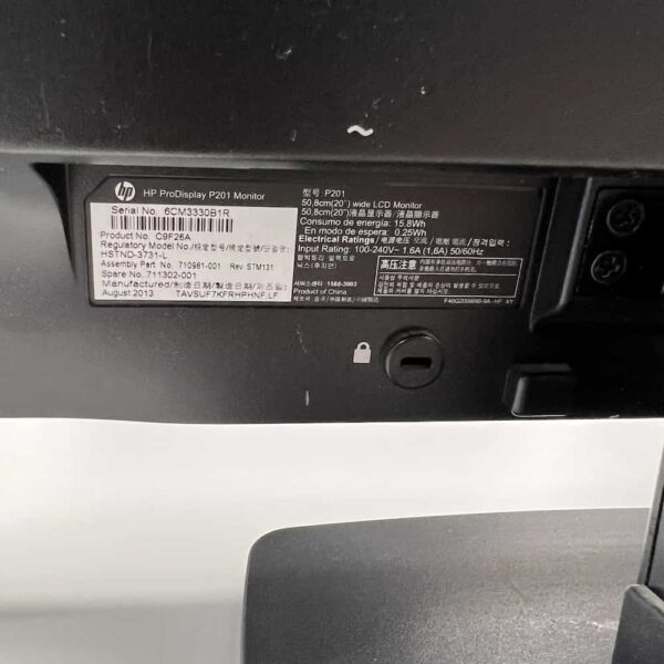 HP p201, HP Le1901w 19" 1440 X 900, used monitor display
