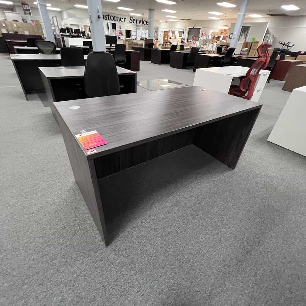grey desk shell, laminate, 60" x 30"
