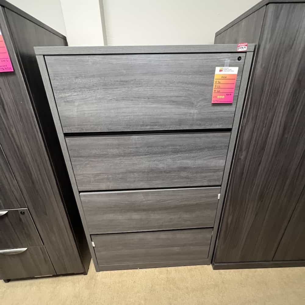 grey 4 drawer lateral laminate file cabinet