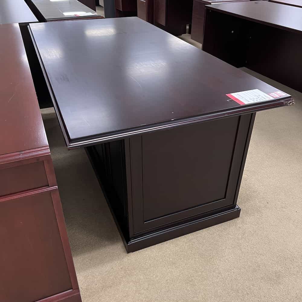 mahogany veneer executive desk martin furniture damaged open box