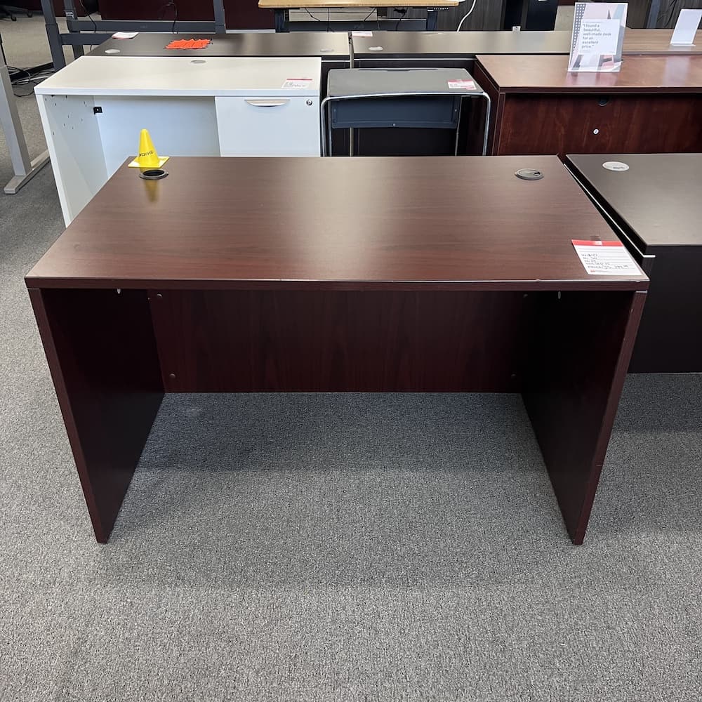mahogany laminate desk shell 48 x 30 used office furniture
