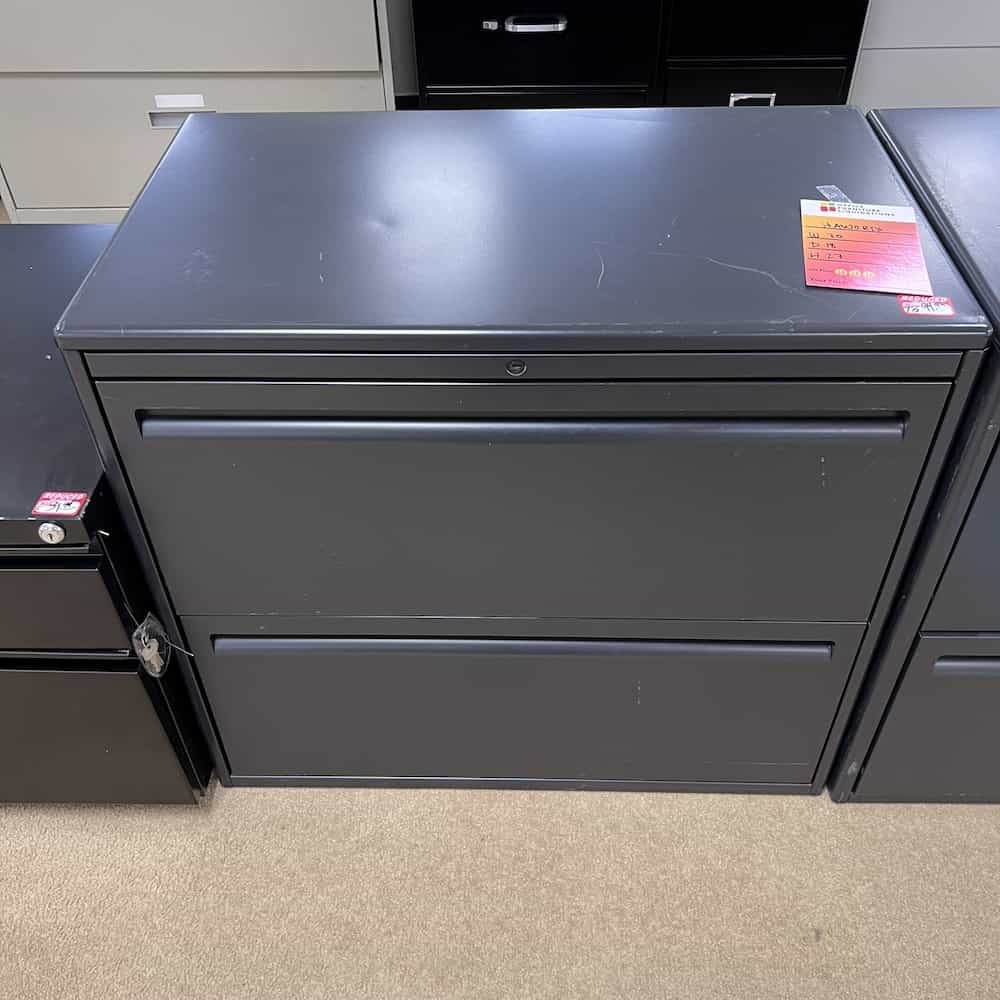 2 drawer lateral, grey metal