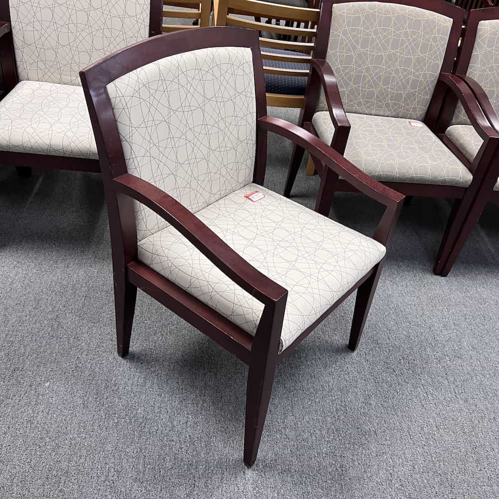 beige and mahogany paoli guest chair