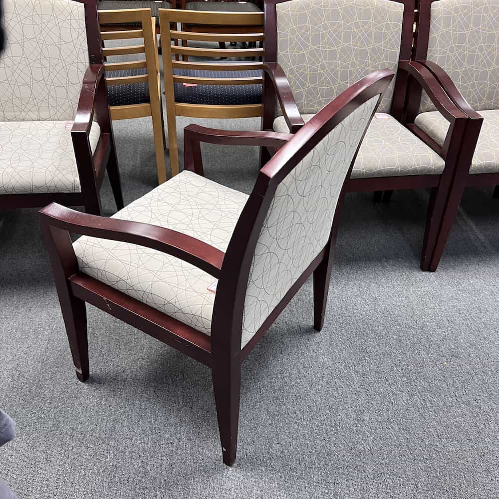 beige and mahogany paoli guest chair